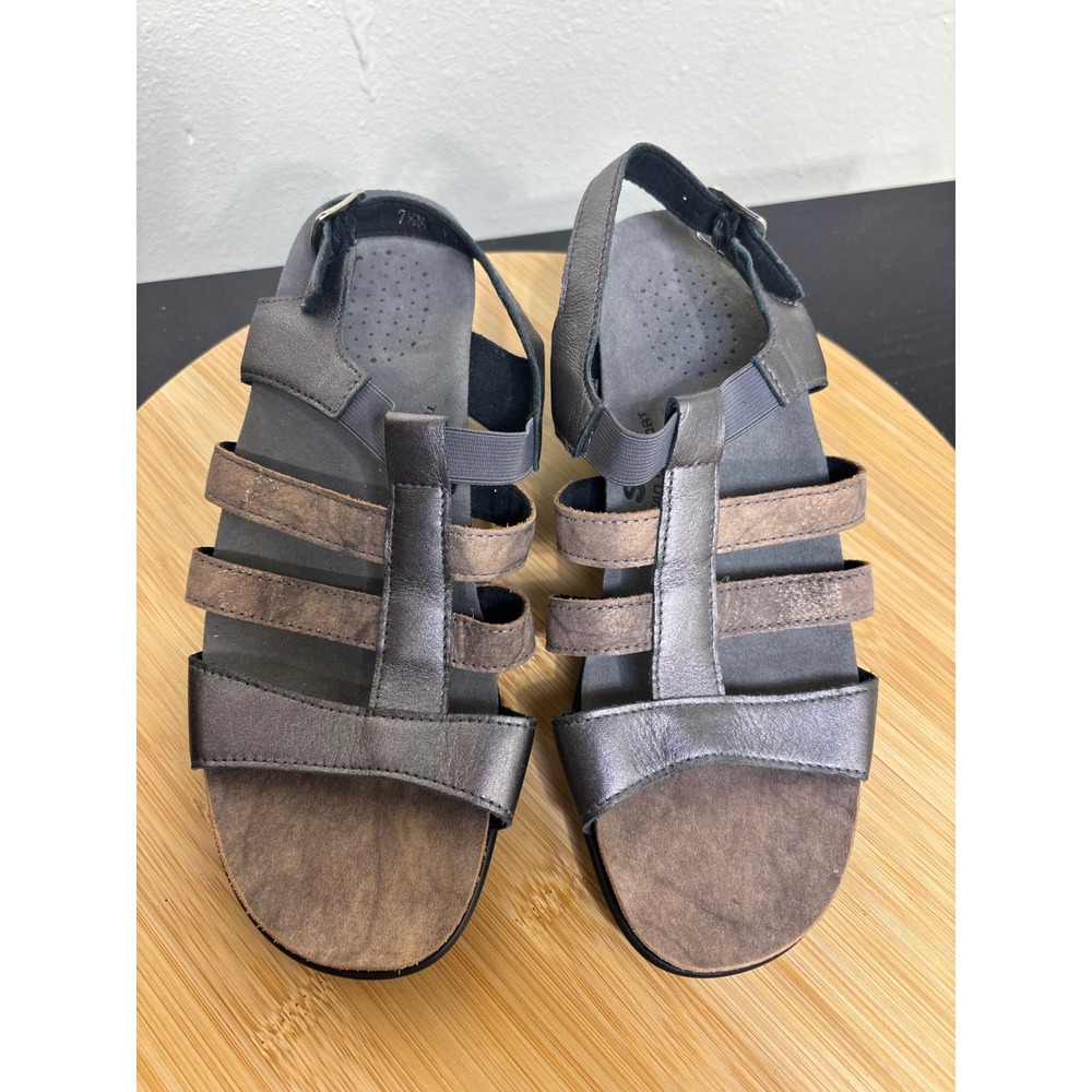SAS Allegro Tripad Comfort Sandals Women's 7.5M Metallic Bronze‎ Strappy Heel